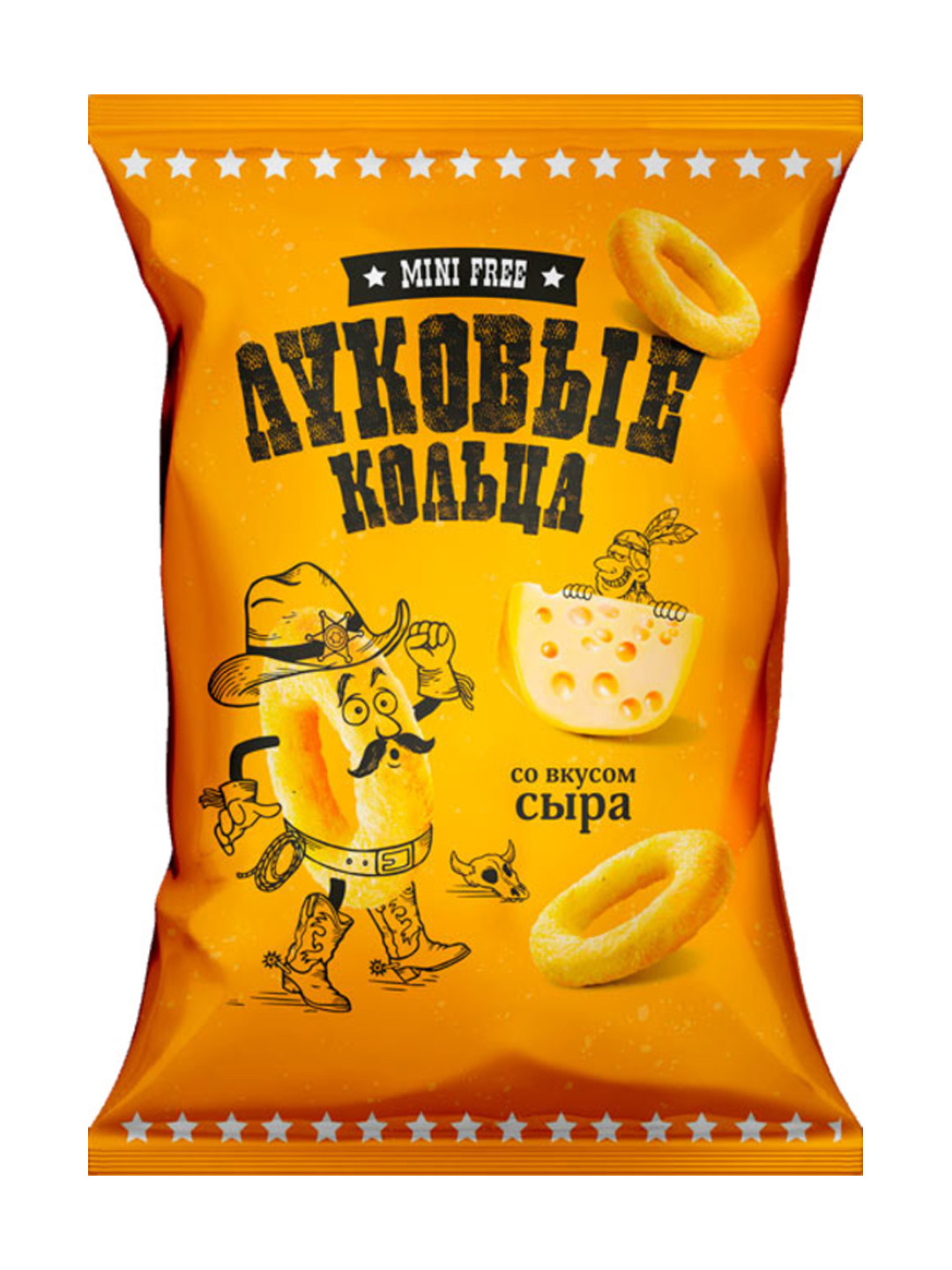 Чипсы MiniFree's "Луковые кольца" со вкусом сыра, 45 г