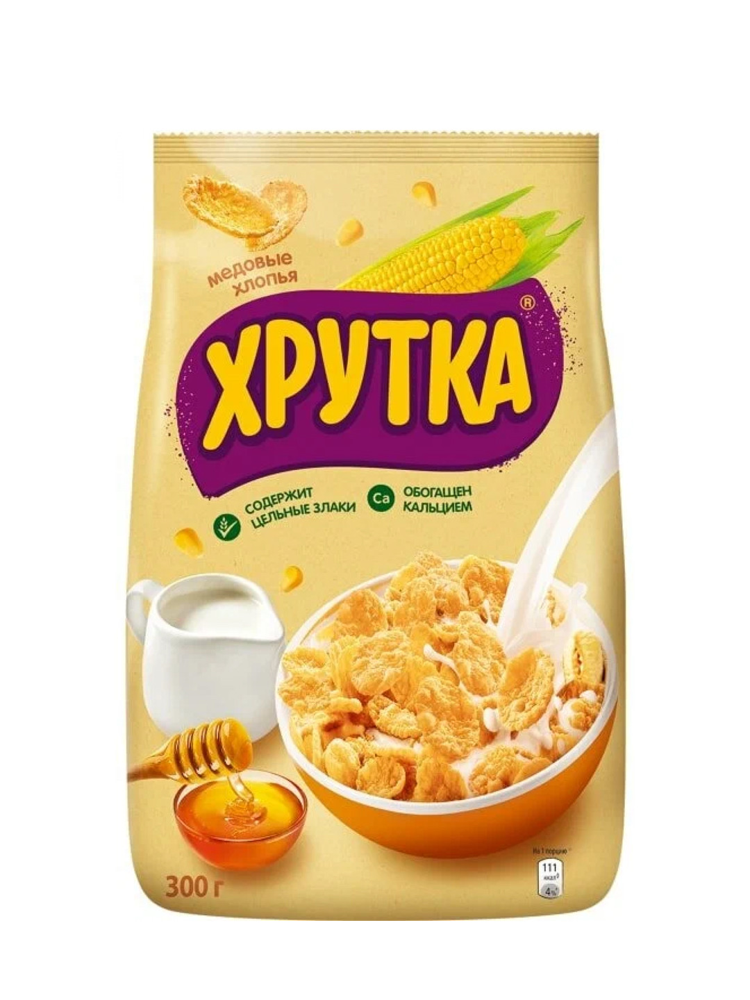 Готовый завтрак "Хрутка", медовые хлопья, 300 г