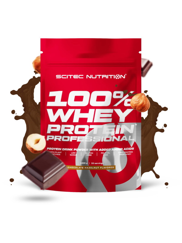 Протеин Scitec Nutrition 100% Whey Protein Professional Chocolate Hazelnut 1кг