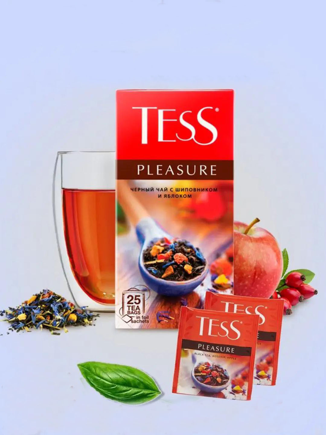 Черный чай TESS "Pleasure" 25 пак, 45 гр