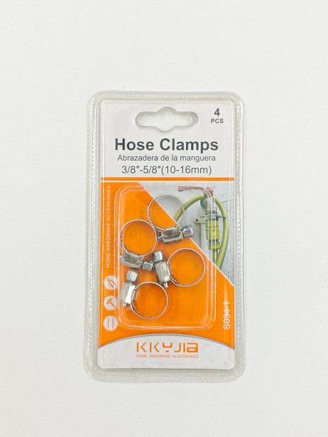 Хомуты червячные для шлангов 10–16 мм, 4 шт (Hose Clamps)