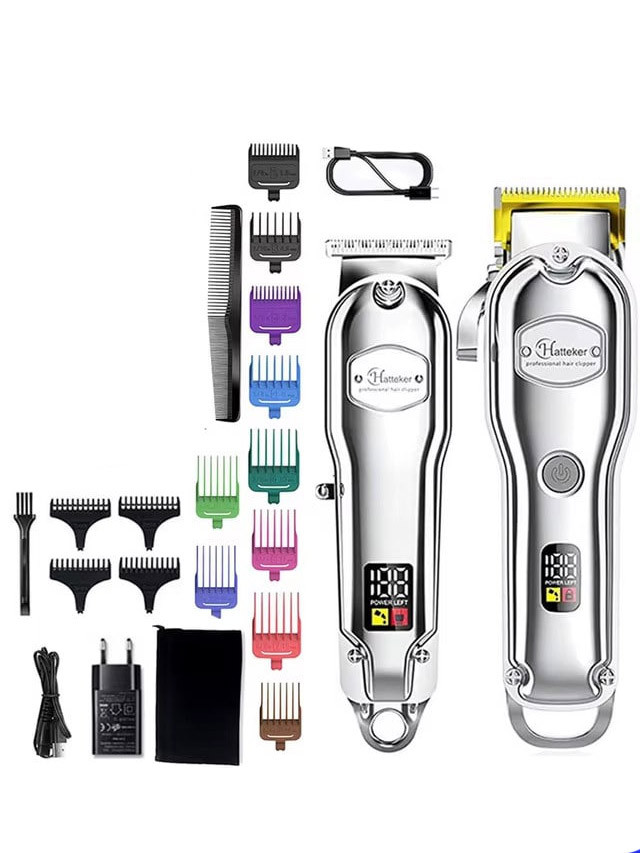 Набор машинок для стрижки Hatteker Silver Pro-2в1