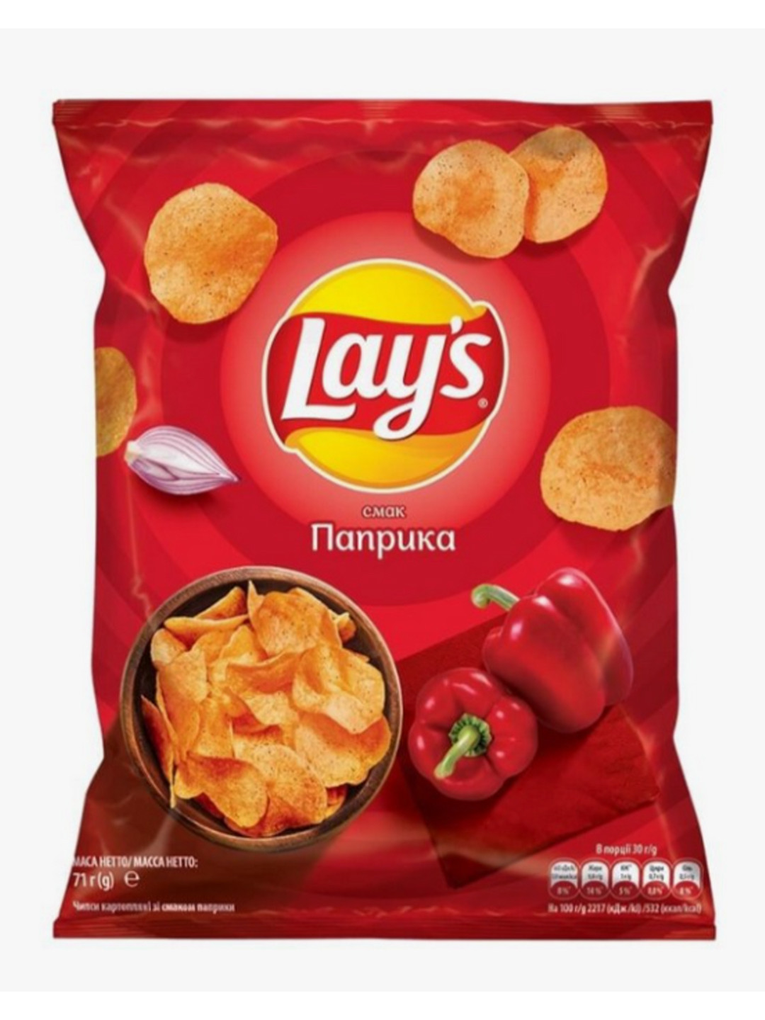 Чипсы Lay's со вкусом паприки, 70 г