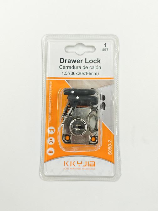 Замок для ящика 36×20×16 мм с ключами (Drawer Lock) 1.5"