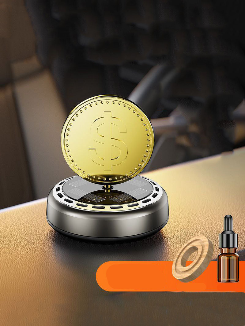 Ароматизатор для автомобиля на солнечной батарее с монетой Dollar