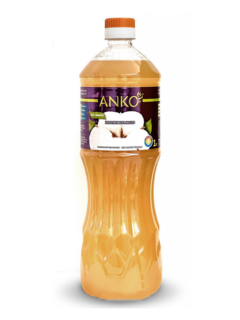 Масло Хлопковое "Anko" Рафинированное 1 л.