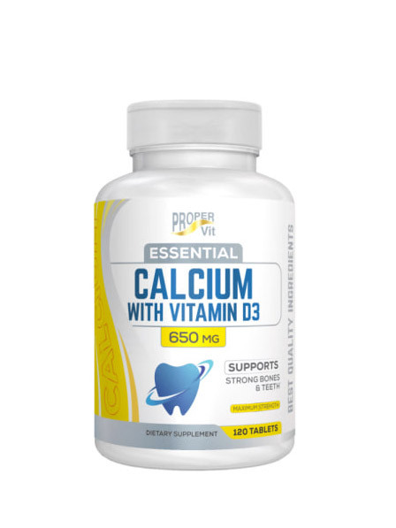 Кальций с витамином D3 Proper Vit Essential, 650 мг, 120 таблеток