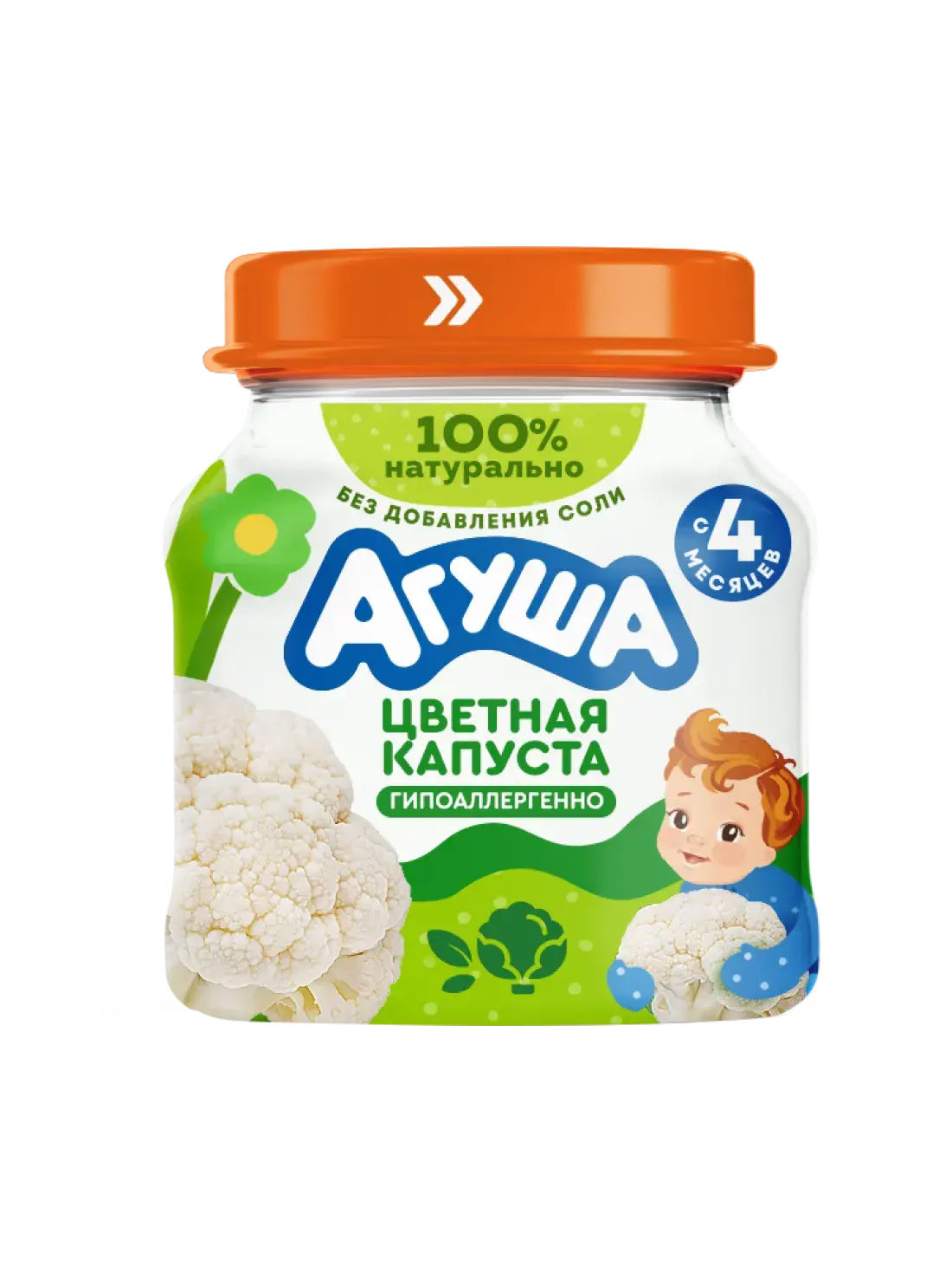 Детское пюре "Агуша" цветная капуста 80гр