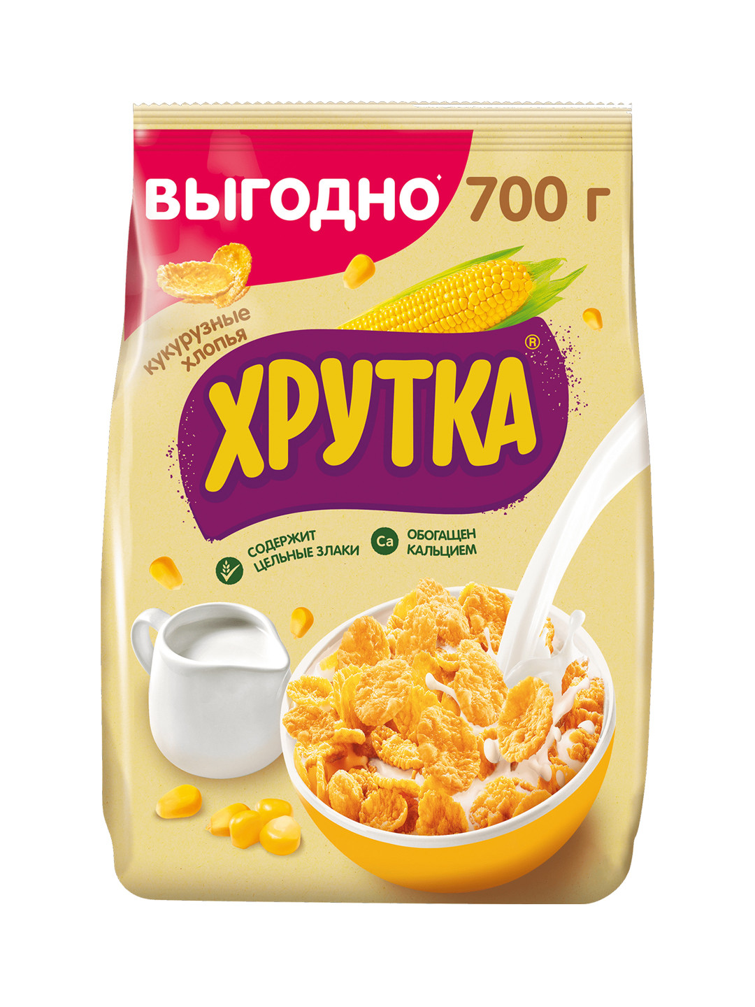 Готовый завтрак "Хрутка" , кукурузные хлопья, 700 г