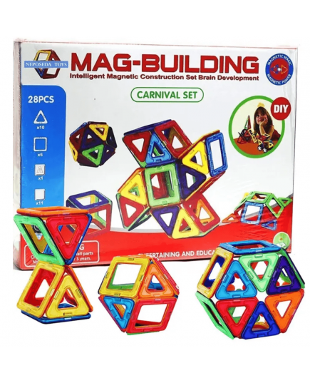 Магнитный Детский конструктор "Mag-Building" 28 деталей