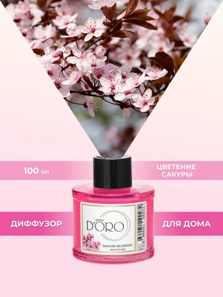 Аромадиффузор Gamma D'ORO "Цветение сакуры", 100 мл