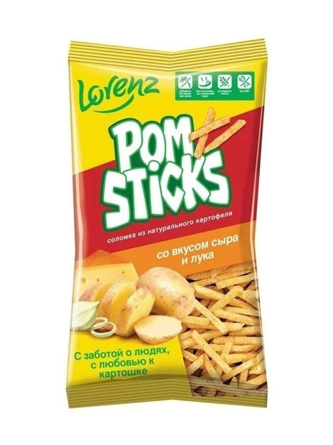 Картофельная соломка Lorenz Pomsticks "Сыр и лук", 100 г