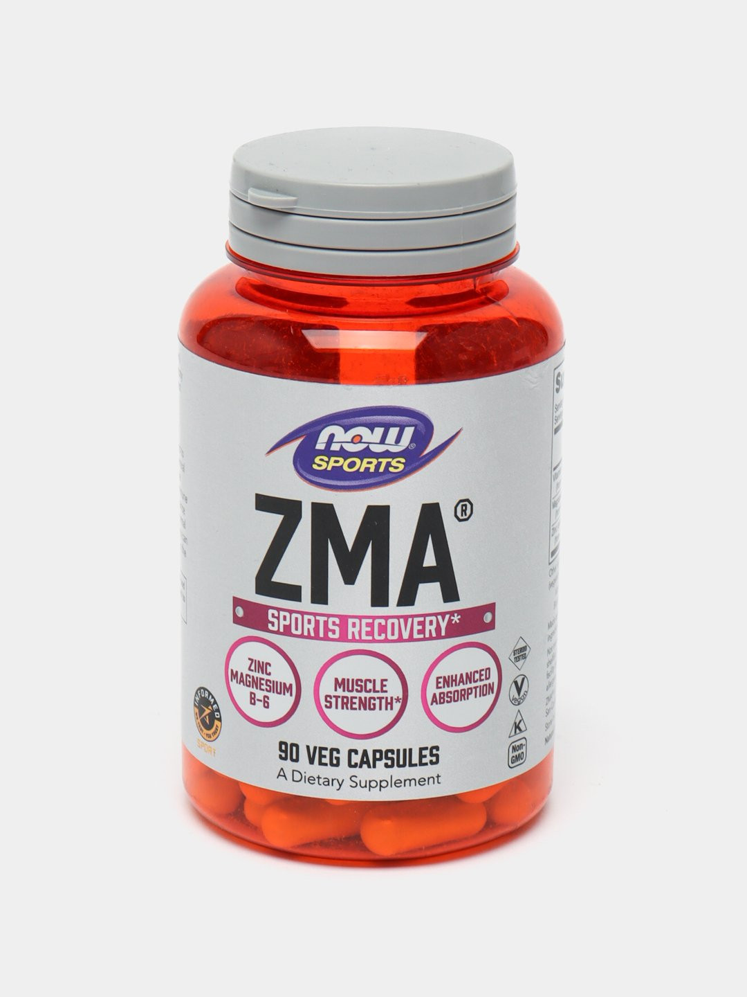 Пищевая добавка NOW ZMA, Витамин В6, цинк, магний, 90 капсул