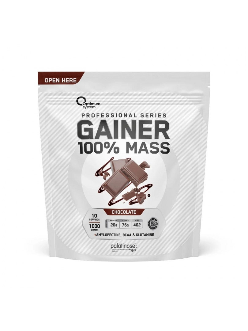 Гейнер Optimum System Gainer 100% Mass – Шоколад 1000 г