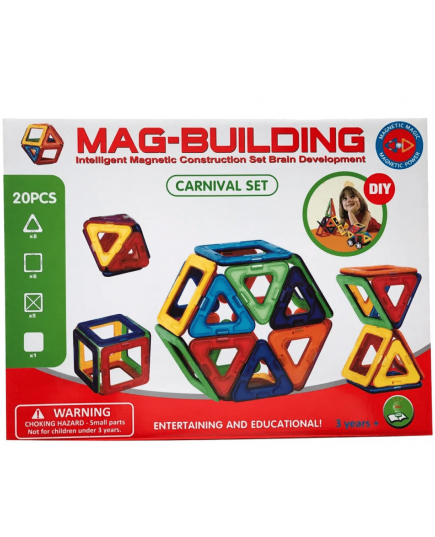 Детский Магнитный конструктор "Mag-Building" 20 деталей.