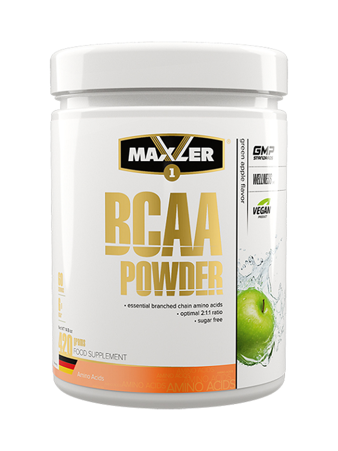 Аминокислоты MXL - BCAA Powder /  420 g / Green Apple
