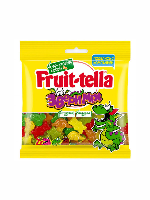 Жевательный мармелад "Fruit-tella" Звери mix, 150 гр