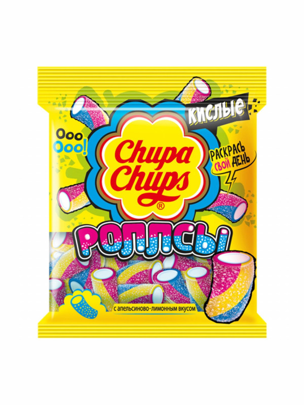 Жевательный мармелад "Chupa - Chups" Кислые Роллсы, 70 гр