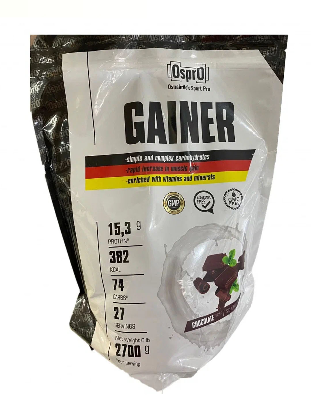 Гейнер OsPro Gainer Шоколад, 2700 г.