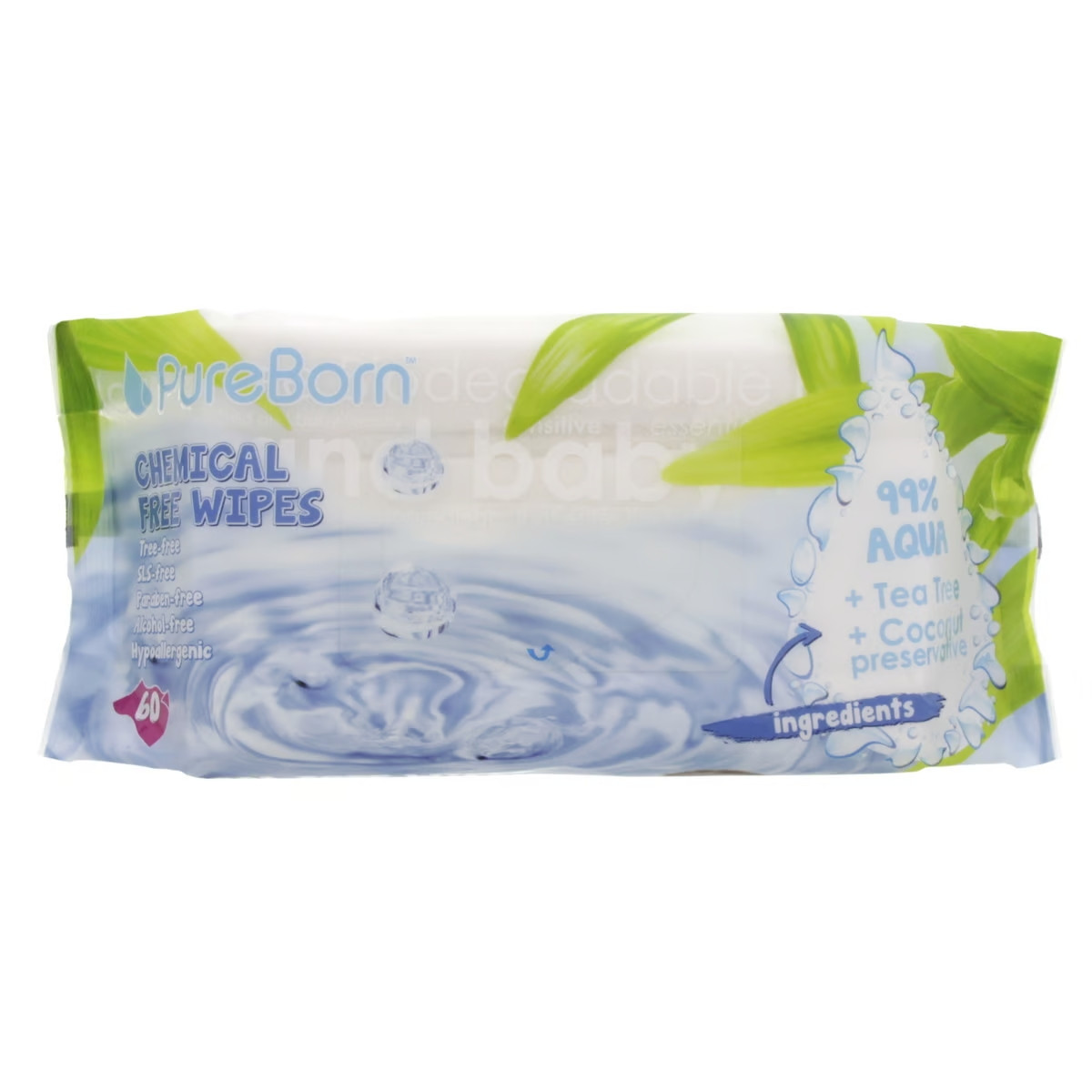 Pure Born салфетки без химии, 60 шт.