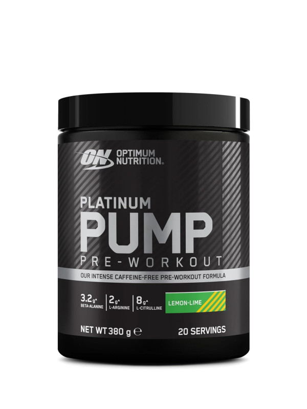 Предтренировочный комплекс Optimum Nutrition Platinum Pump Pre-Workout со вкусом Лемона и лайма 380gr
