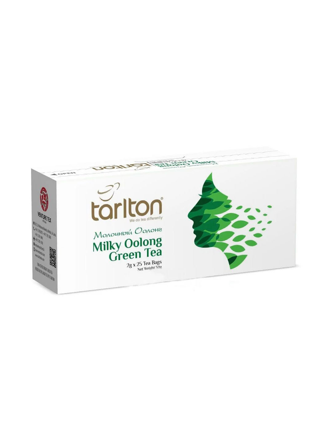 Зеленый чай "Tarlton" со вкусом молока 25пак. 50гр
